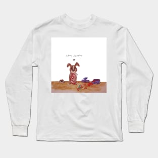 Merry Woofmas Illustration Long Sleeve T-Shirt